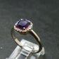 Siberian Amethyst!! Natural Faceted Rich Purple Amethyst 925 Silver Ring with CZ - 2.52 Grams - Size 8