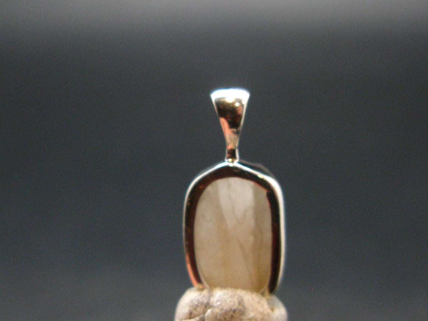 Phenakite Phenacite Silver Pendant from Nigeria - 0.7 Inches - 1.31 Grams