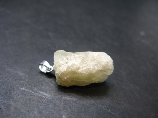 Amblygonite Silver Pendant from Brazil - 1.0" - 3.92 Grams
