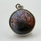Lattice Sunstone Pendant Natural Gemstone Silver Necklace Red Green Stone Healing Crystal Jewelry Gift