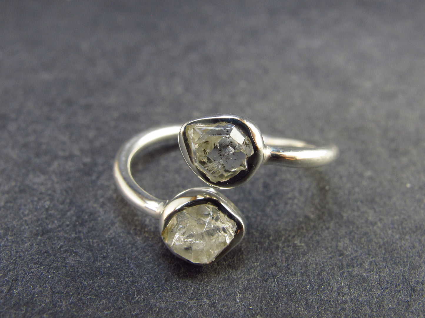 Natural Herkimer Diamond Silver Set From New York - 5.6 Grams
