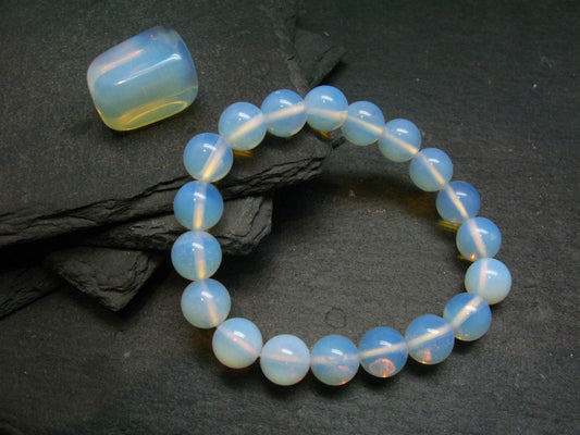 Opalite Genuine Bracelet ~ 7 Inches ~ 10mm Round Beads