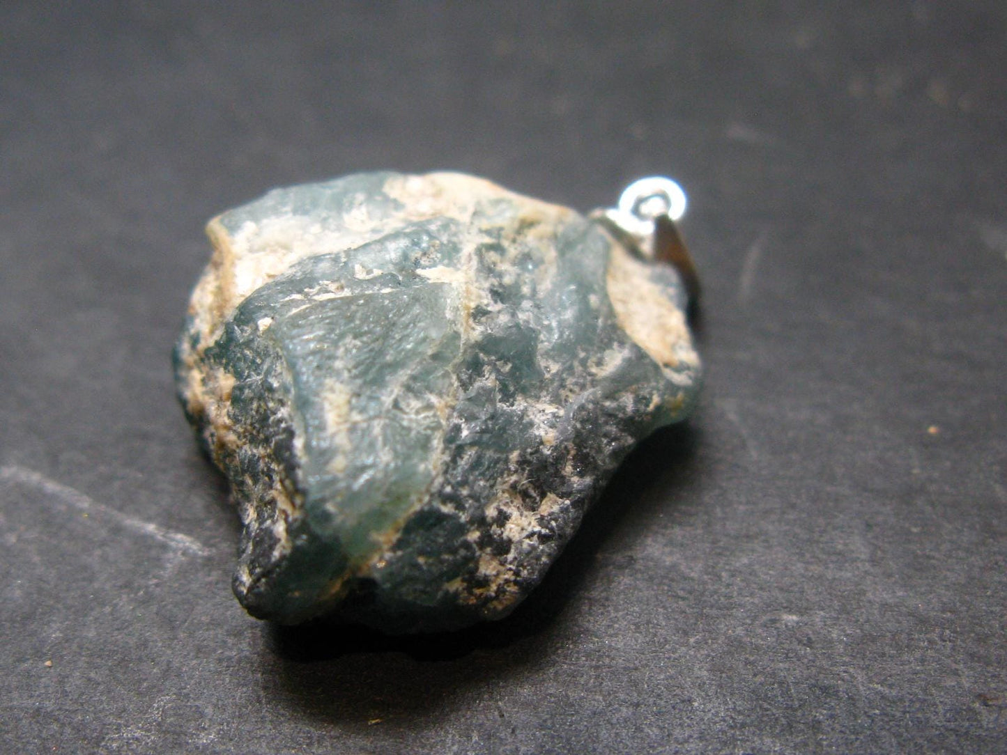 Grandidierite Silver Pendant From Madagascar - 1.1" - 6.33 Grams