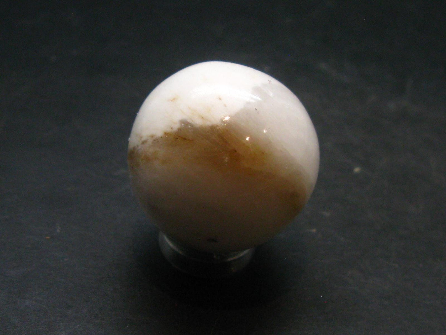 Rare White Barite Sphere From Norway - 1.1"