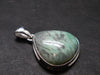 Rare Variscite Silver Plated Pendant from Utah - 1.4" - 6.72 Grams