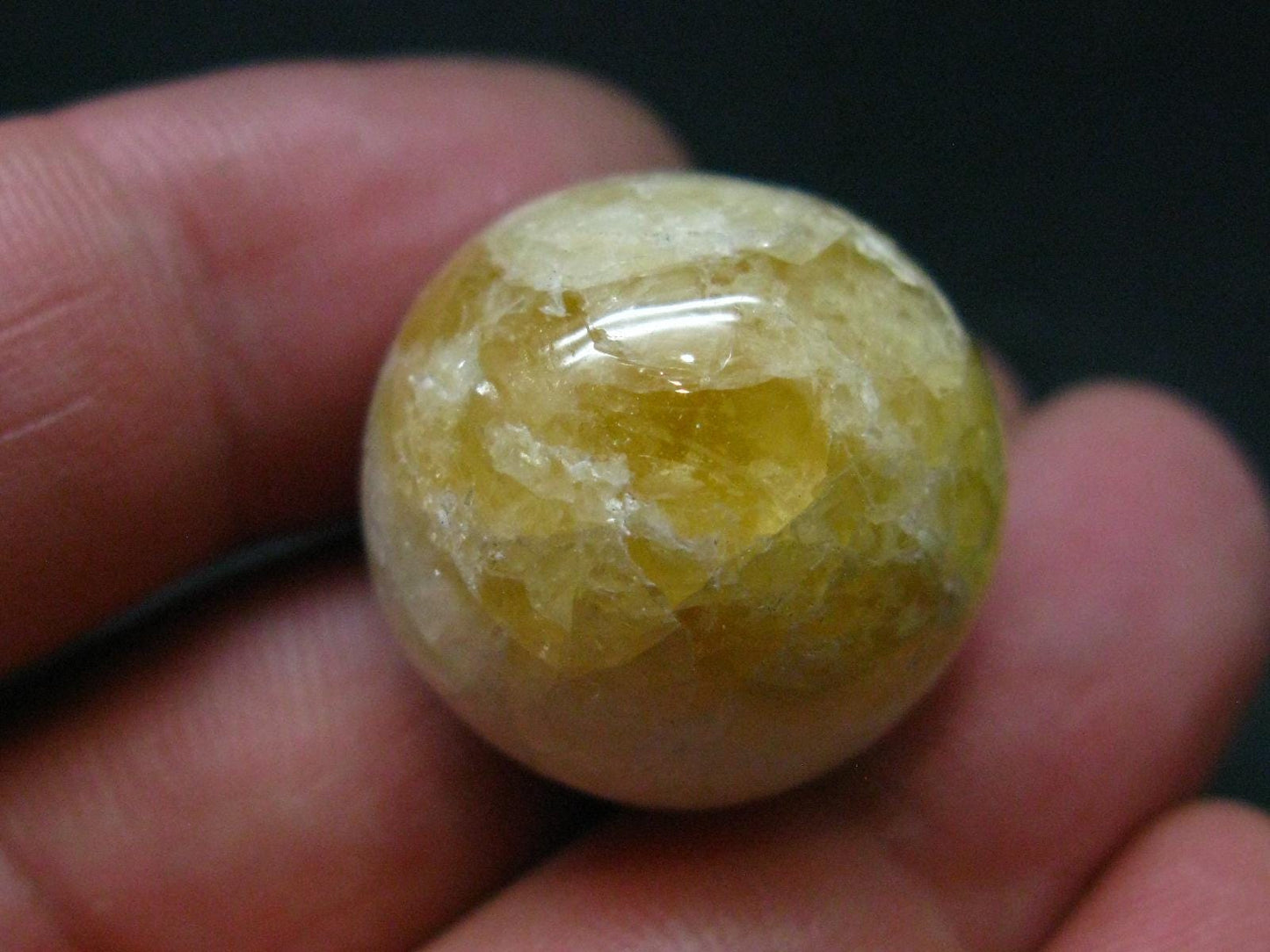 Rare Agni Gold Danburite Sphere From Tanzania - 16.51 Grams - 0.9"