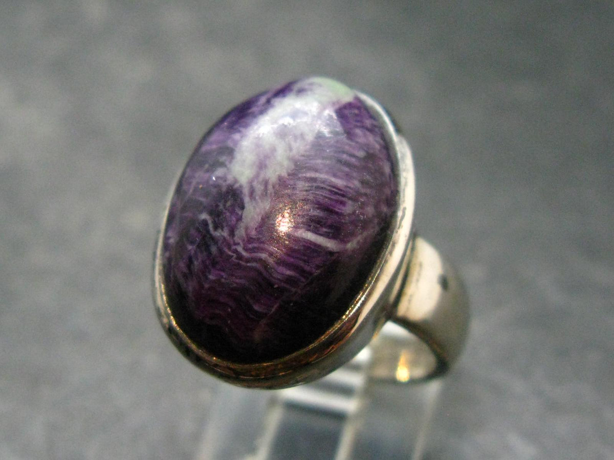 Very Rare Kammererite Chrome Clinochlore Silver Ring from Turkey - Size 7.5