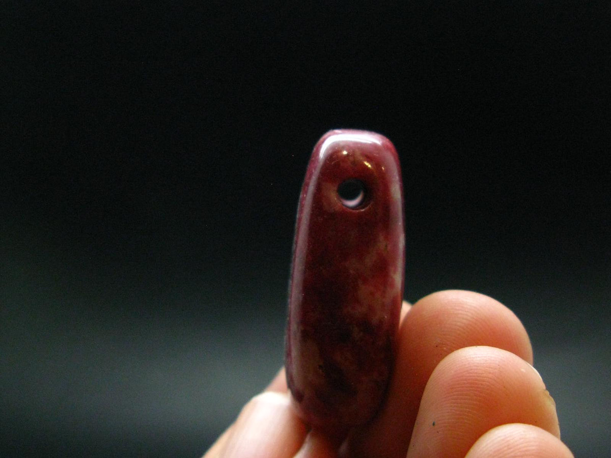 Rare Thulite Metal Free Pendant From Greenland - 1.3" - 16.72 Grams