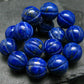 Lapis Lazuli Lazurite Genuine Bracelet ~ 7 Inches ~ 13mm Carved Beads