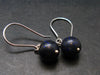 Rare Black Opal Silver |Earrings From Australia - 1.0" - 1.97 Grams