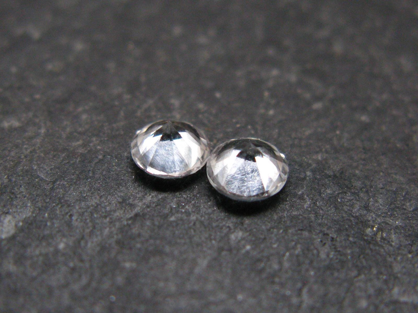 Pair of Gem Phenacite Phenakite Facetted Cut Stones From Russia - 0.45 Carats