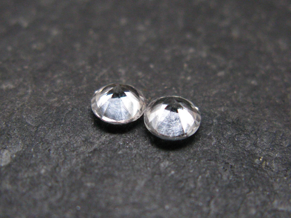 Pair of Gem Phenacite Phenakite Facetted Cut Stones From Russia - 0.45 Carats