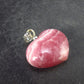 Rhodochrosite Heart Silver Pendant from Alma Colorado - 1.1" - 8.42 Grams
