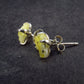 Rare Yellow Brucite Crystal Silver Earrings From Pakistan - 1.14 Grams