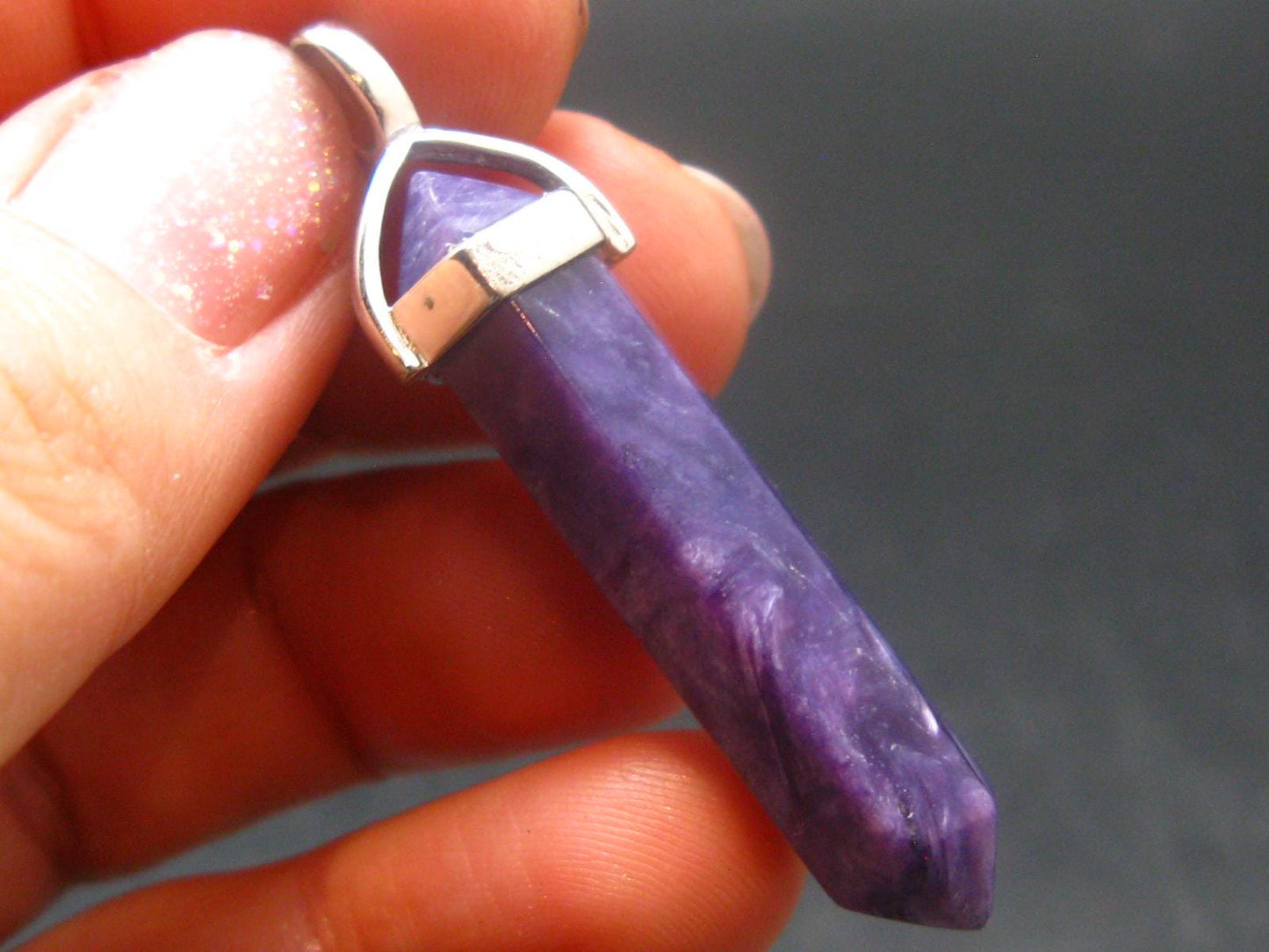 Rare High-Quality Charoite Pendant From Russia - 1.8" - 5.25 Grams