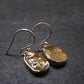Rare Agni Gold Danburite Silver Earrings From Tanzania - 2.77 Grams - 1.1"