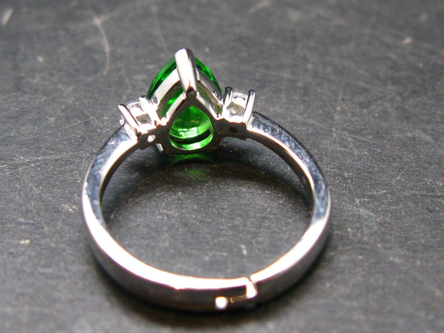 Helenite Gaia Stone Gem Sterling Silver Ring From Washington - Size 6.75 - 2.0 Carats
