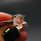 Fine Clear Natural Herkimer Diamond Silver Ring From New York - Size 8 - 2.02 Grams