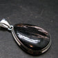 Tumbled Hypersthene Silver Plated Pendant From Canada - 1.4" - 8.99 Grams