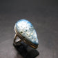 Blue Ice Glacierite Silver Ring from Indonesia - Size 6- 6.49 Grams