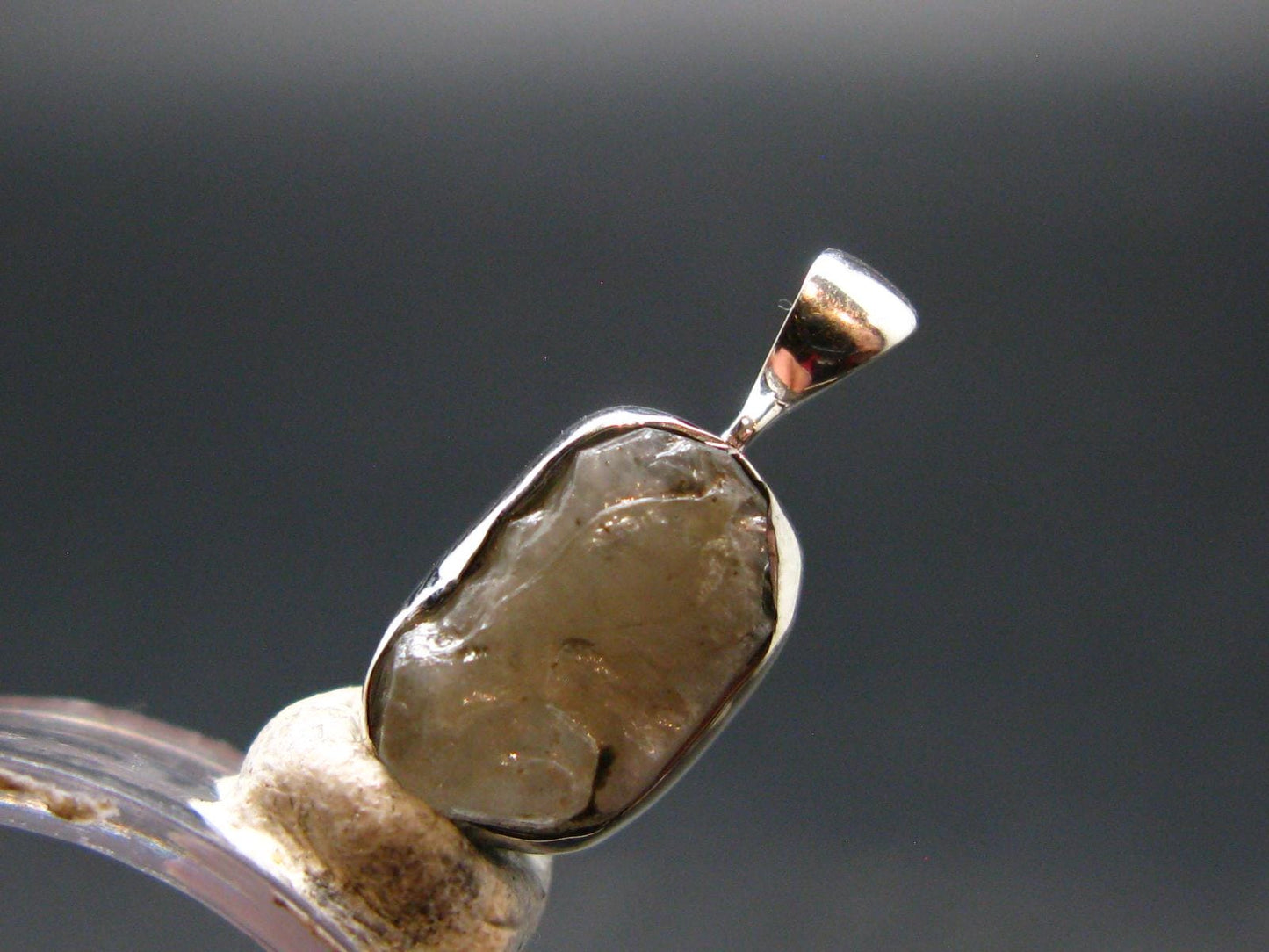 Phenakite Phenacite Crystal Silver Pendant from Russia - 0.7" - 1.14 Grams