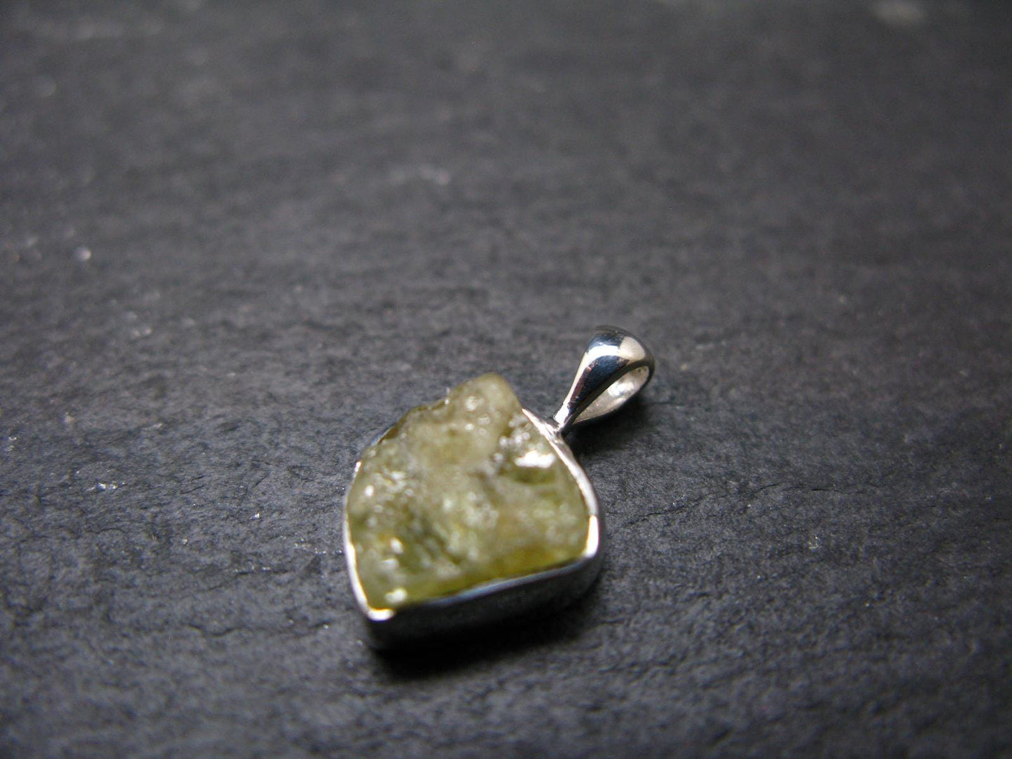Chrysoberyl Crystal Silver Pendant From Brazil - 1.43 Grams
