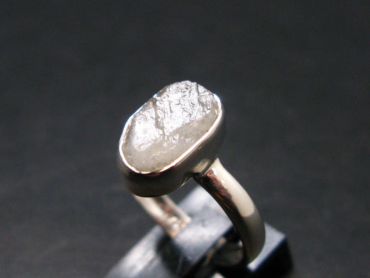 Natrolite Silver Ring From Russia - 2.11 Grams - Size 6