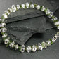 Moldavite & Herkimer Diamond Genuine Bracelet ~ 7 Inches ~ 8mm Crystal Beads