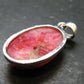 Rare Pink Tugtupite Sterling Silver Pendant From Greenland - 1.5" - 5.85 Grams