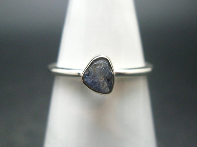 Benitoite Silver Ring From California - Size 8 - 1.89 Grams