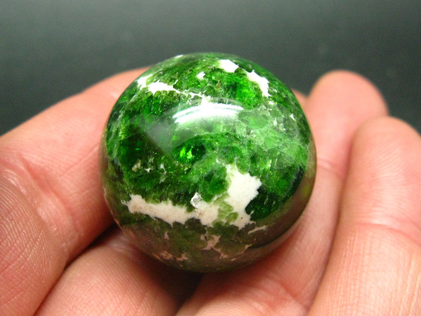 Gem Chrome Diopside Ball Sphere From Russia - 1.1" - 41 Grams