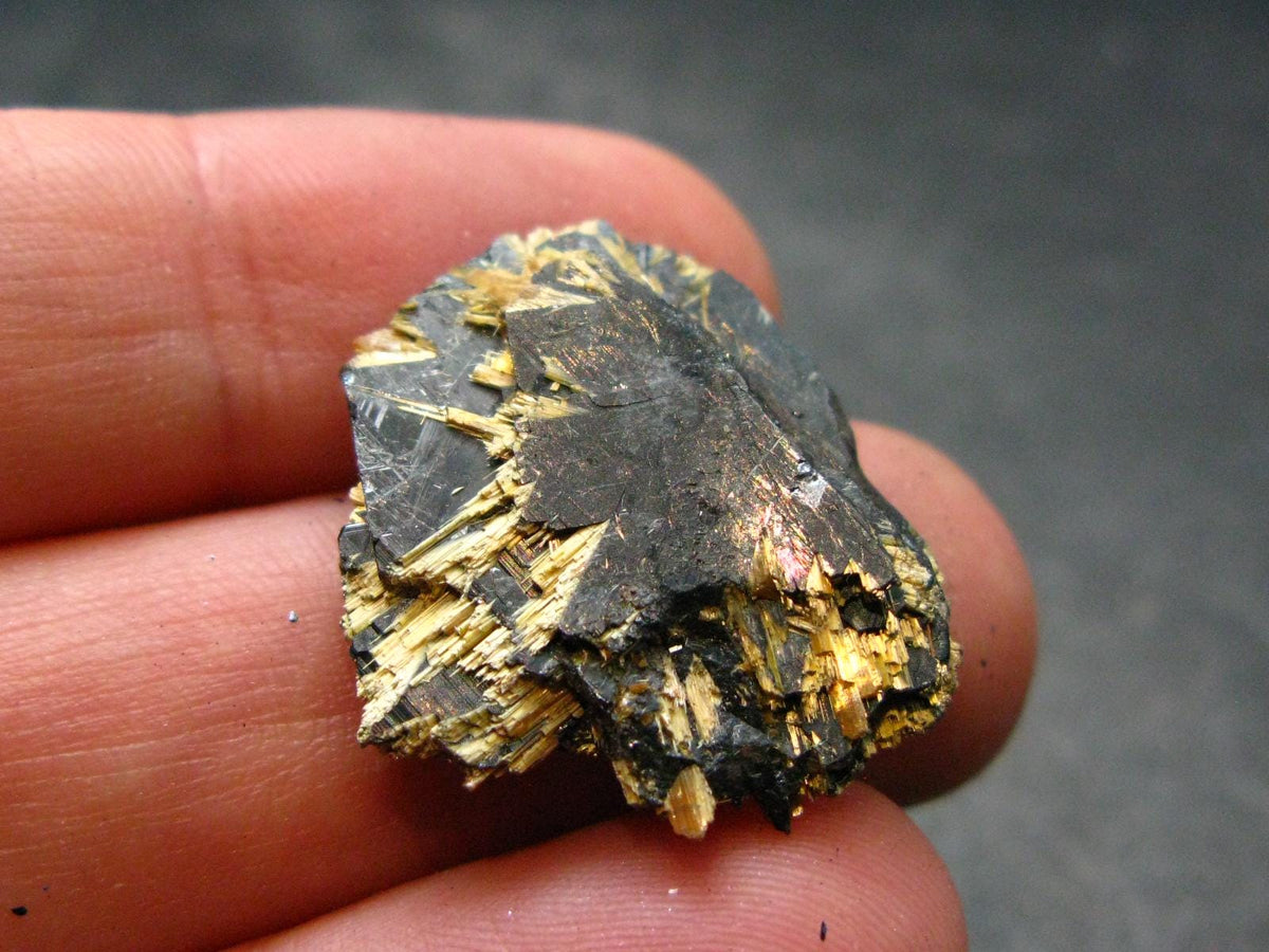 Large Hematite and Rutile Cluster from Brazil - 0.9" - 4.74 Grams