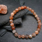 Sunstone Genuine Bracelet ~ 7 Inches ~ 7mm Round Beads