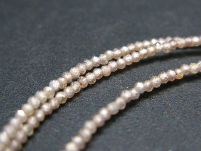 Rare Lightweight Gem Sparkly Faceted Beige Zircon Necklace From Australia - 19"