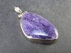 Lilac Stone!!! Stunning Silky Charoite Sterling Silver Pendant From Russia - 1.9" - 12.7 Grams