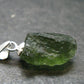Moldavite Tektite Silver Pendant from Czech Republic - 0.8" - 1.13 Grams