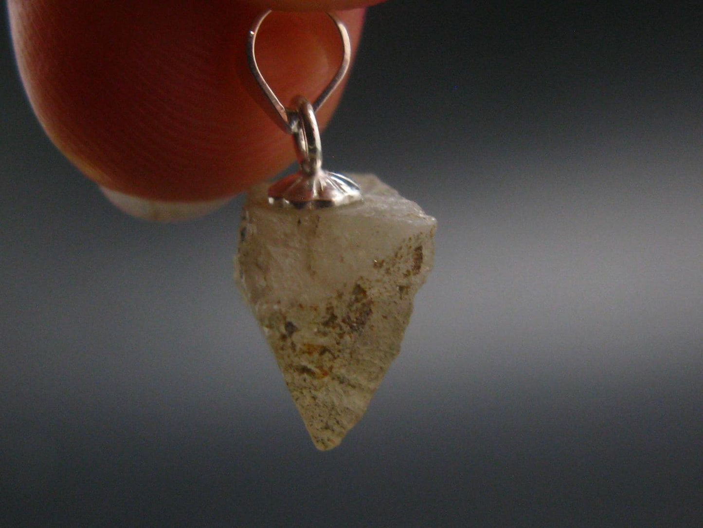 Phenakite Phenacite Silver Pendant from Brazil - 0.6 Inches - 1.0 Grams