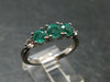 Emerald Faceted Silver Ring from Colombia - 3.0 Grams Total - Size 8