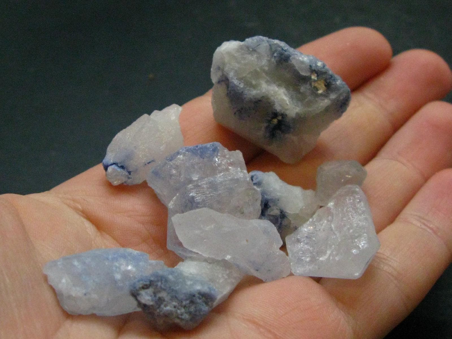 Lot of 10 Dumortierite In Quartz Crystals From Brazil - 29.88 Grams