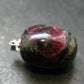 Nice Red Eudyalite Eudialite Silver Pendant From Russia - 1.2"
