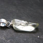 Green Herderite Tumbled Stone Silver Pendant From Pakistan - 0.8" - 0.86 Grams