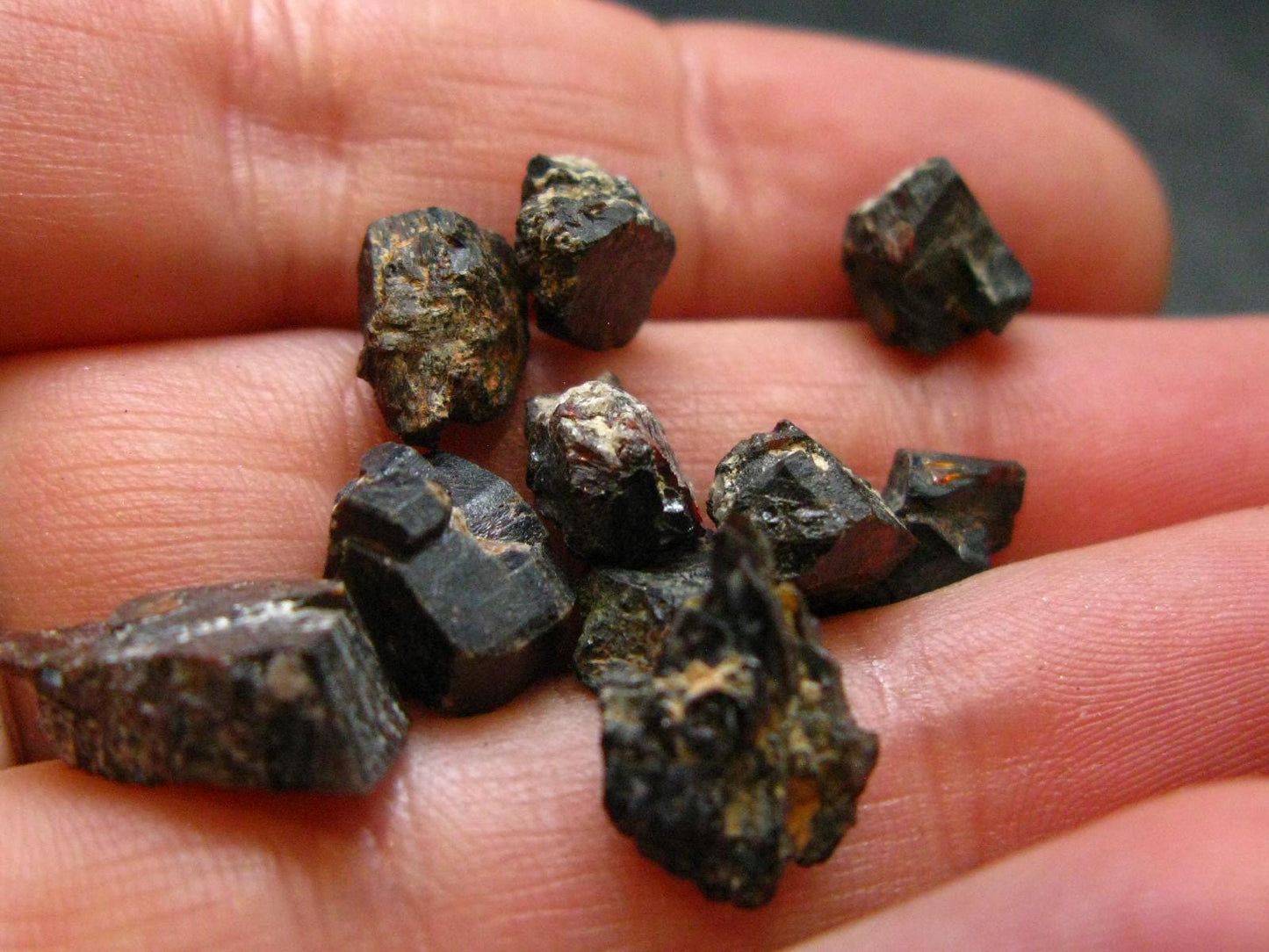 Lot of 10 Mangano Tantalite Crystals From Brazil - 9.70 Grams