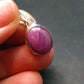 Star Ruby Sterling Silver Pendant - 0.8" - 2.84 Grams