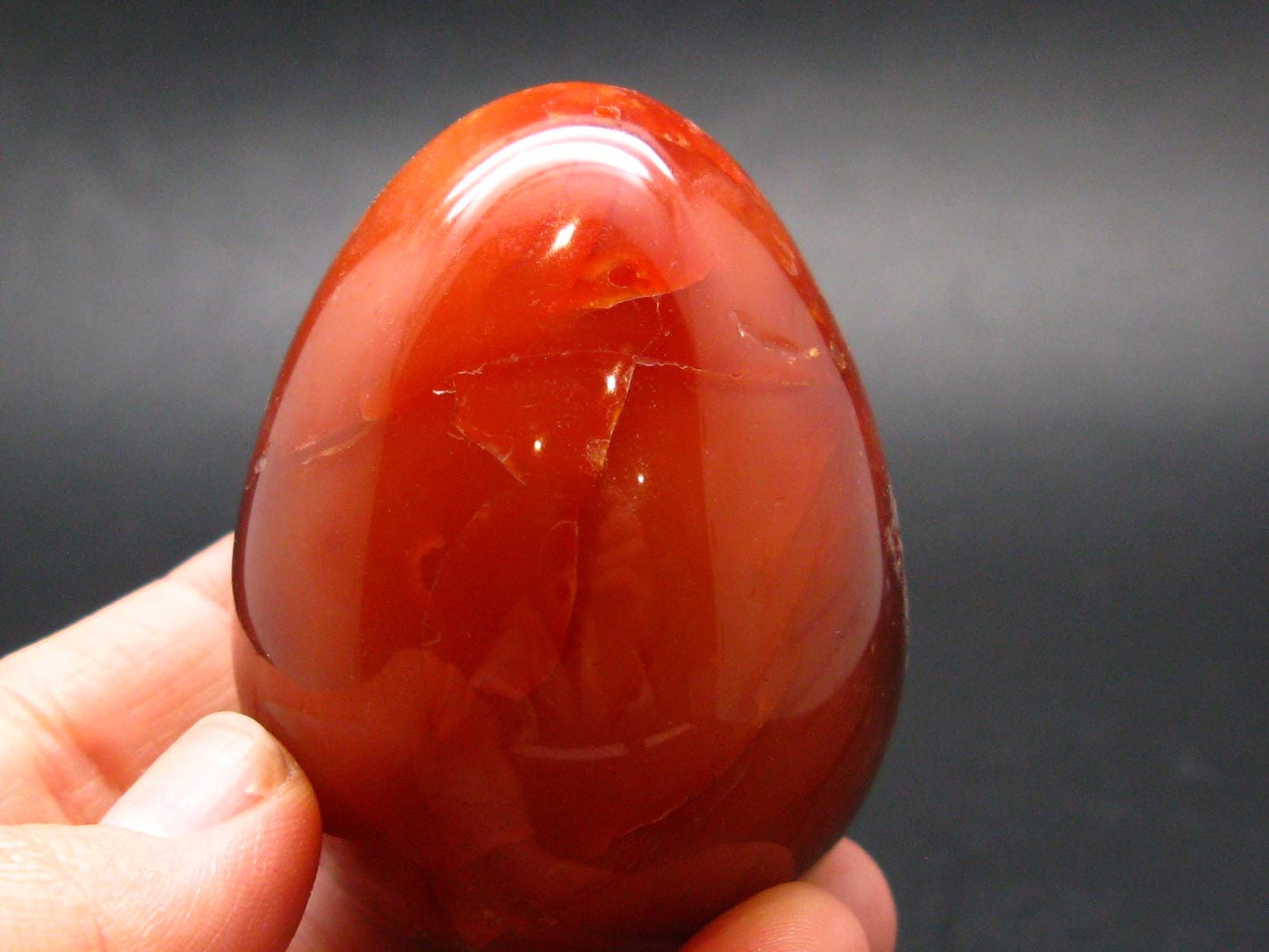 Carnelian Agate Egg From Madagascar - 2.3"