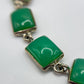 Natural Chrysoprase Link Bracelet – Green Square Gemstone Jewelry - Weight 21.11 g