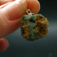 Rare Raw Blue Euclase Gem Crystal Silver Pendant from Zimbabwe - 0.9" - 2.73 Grams