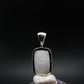 Raw Rare Natrolite Crystal Silver Pendant From Russia - 0.7" - 1.58 Grams