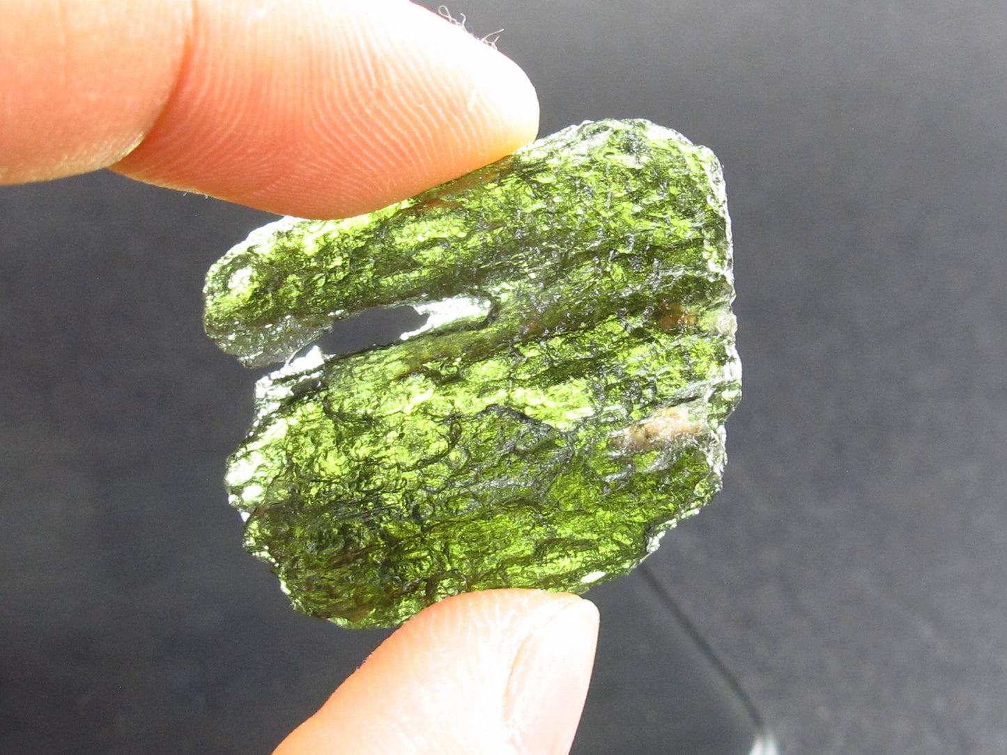 Moldavite Tektite Raw Piece from Czech Republic - 1.2" - 35.00 Carats - 7.00 Grams