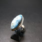 Blue Ice Glacierite Silver Ring from Indonesia - Size 5- 5.97 Grams