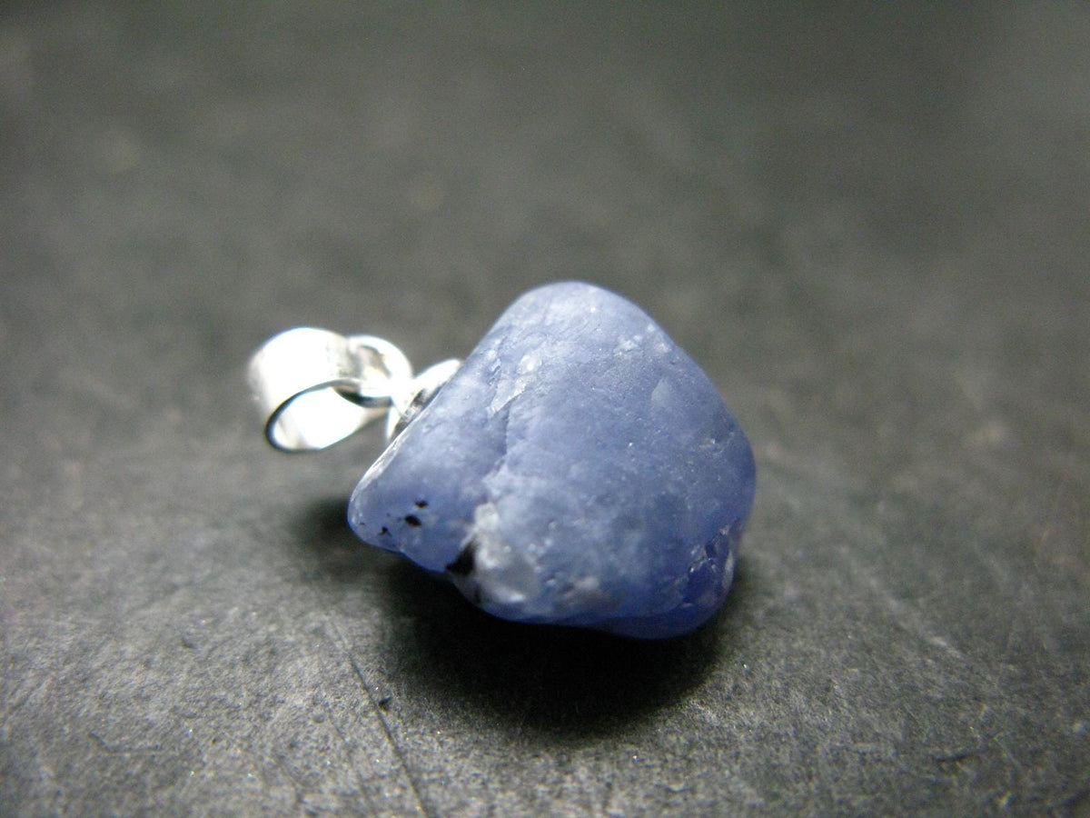 Tanzanite Pendant In Sterling Silver From Tanzania - 0.8" - 1.85 Grams